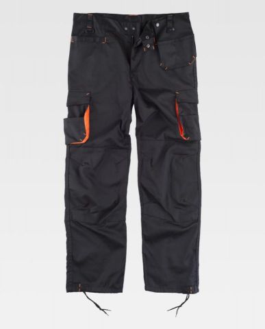VH - PANTALON NEGRO/NARANJA WF1619