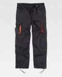 VH - PANTALON NEGRO/NARANJA WF1619
