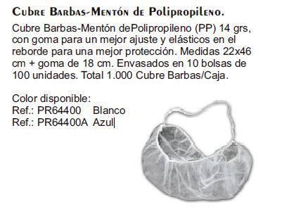 CUBREBARBA DESECHABLE PP (100UDS)