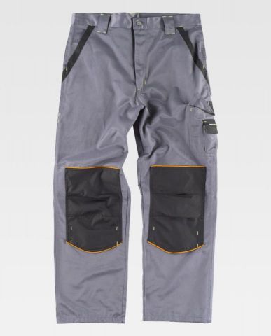 VH - PANTALON REFORZADO WORKTEAM WF1903 GRIS-NEGRO