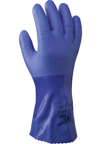 GUANTE SHOWA 660 PVC AZUL