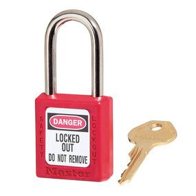 MASTERLOCK CANDADO ACERO 410-RED